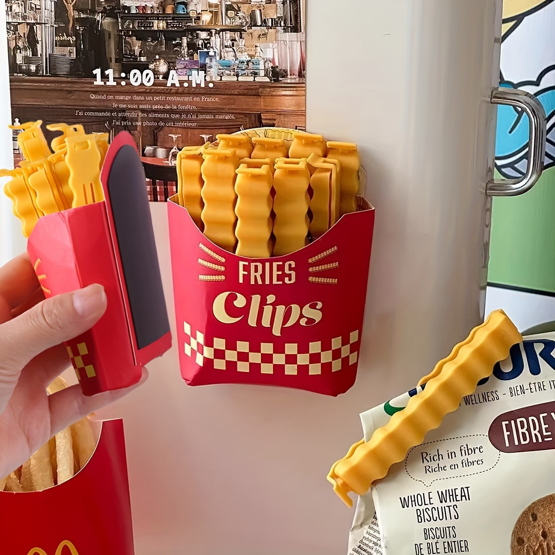 Food Snacks Packets - คลิปหนีบถุงอาหารแบบฝรั่งเศส 12 ชิ้น สำหรับปิดถุงขนมและซองเครื่องปรุงรส ของจำเป็นในครัว