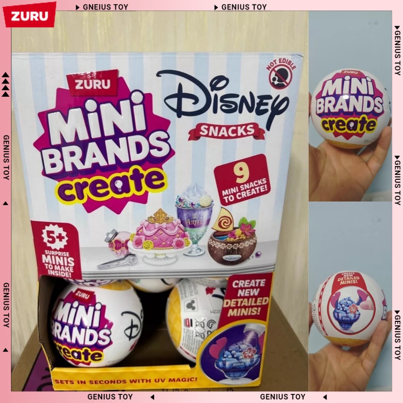 Food Snacks Brands - ZURU Mini Brands สร้างสรรค์ซีรีส์ขนมดิสนีย์ กล่องสุ่มแคปซูล โมเดลอาหารจิ๋ว
